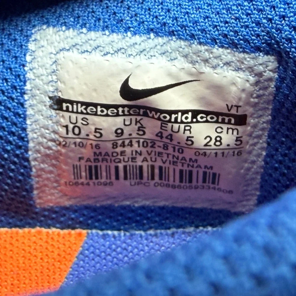 Nike Train Speed 4 AMP Florida Gators Running Shoes Men's 10.5 Blue Orange Run‎